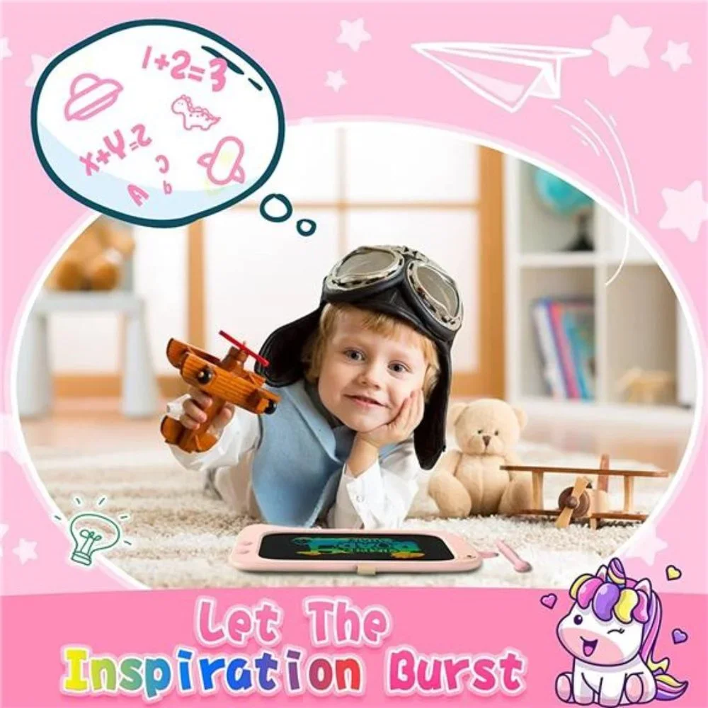 LCD Writing Tablet Boy Toys, Doodle Board Drawing Pad for Kids Old-Pink
